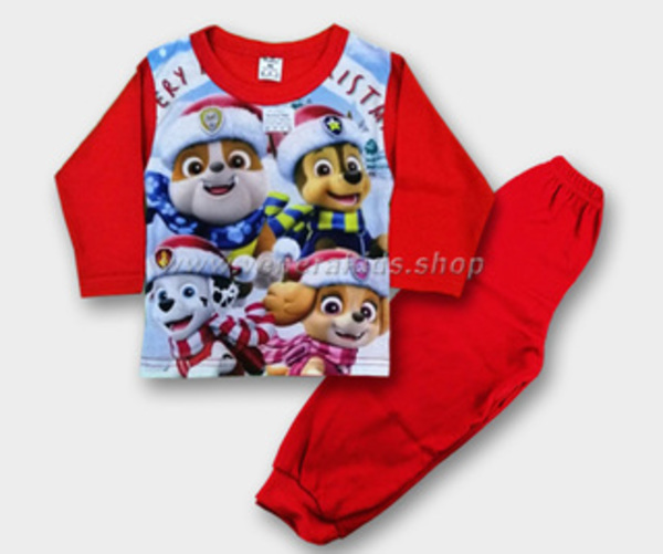 Пижама коледна сингъл Пес. Сери 2/3/4бр