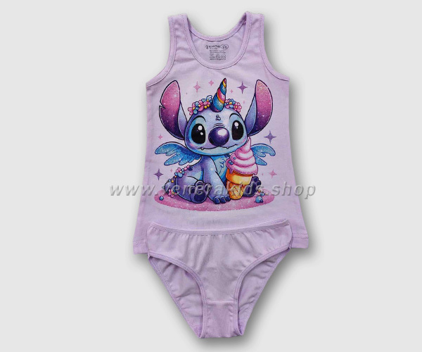 К-кт Камизолка с бикина Стич лила