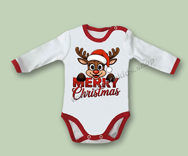 Бебе Боди Еленче бяло. Серия 5бр.