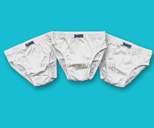 Слип с вътрешен ластик сингъл бял 3бр.