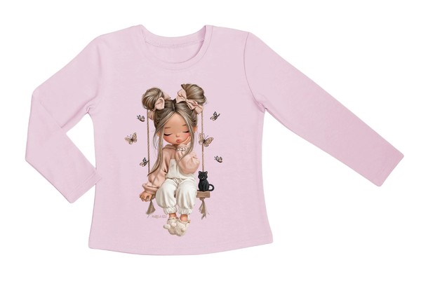 Блуза ДР момиче люлка розова. Серия 3бр