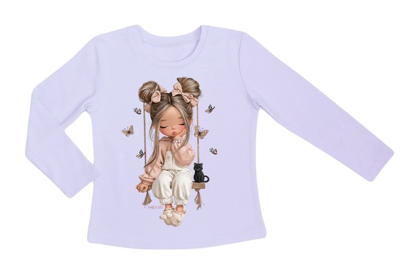 Блуза ДР момиче люлка лила. Серия 3бр