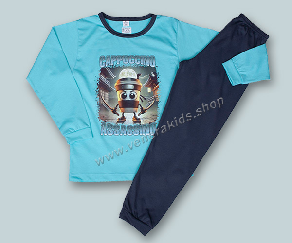 Пижама дълъг ръкав Капучино