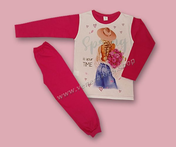 Пижама момиче с букет. Серия 3бр