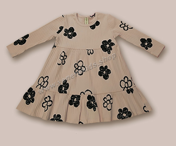 Рокля ДР рипс цветенца бежова. Серия 3бр.