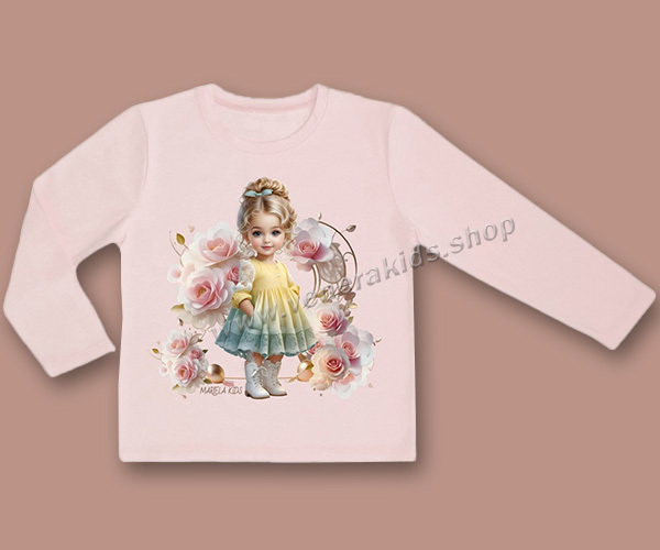Блуза ДР момиче цветя розова. Серия 3бр