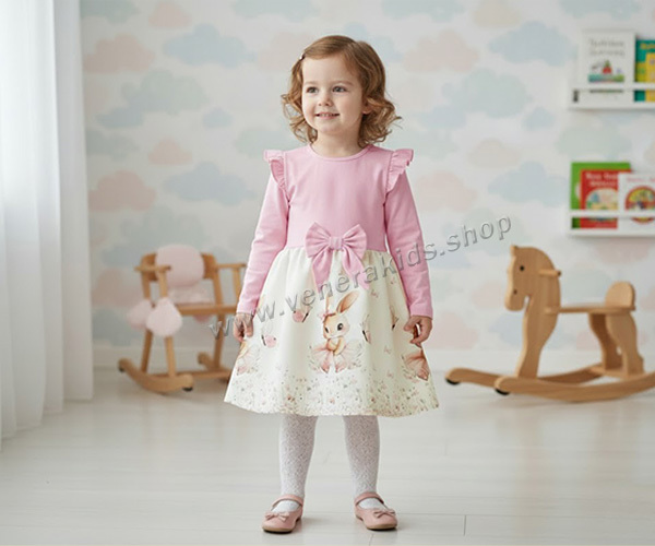 Рокля ДР Зайче розова. Серия 3бр