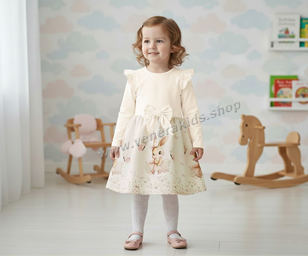 Рокля ДР Зайче екрю. Серия 3бр