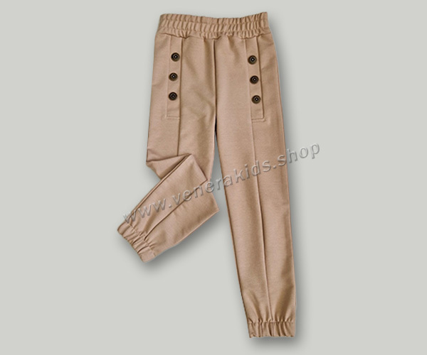 Панталон момиче с копчета беж. Серия 3бр
