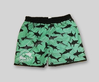 Бански шорти сито Акули зелени