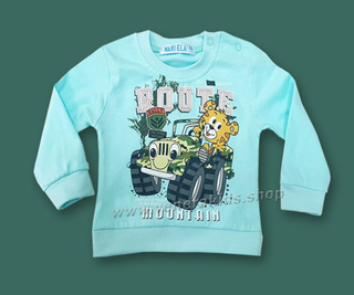 Блуза дълъг ръкав Тигър мента. Серия 4бр