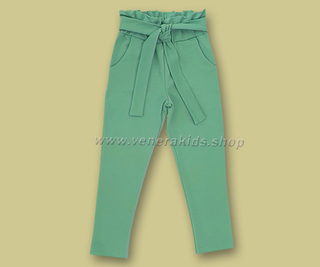 Дълъг панталон с колан зелен. Серия 3бр