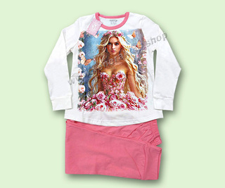 Пижама дълъг ръкав момиче с венец