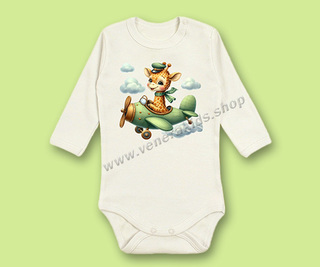 Бебе боди рипс сито Жираф екрю. 5бр