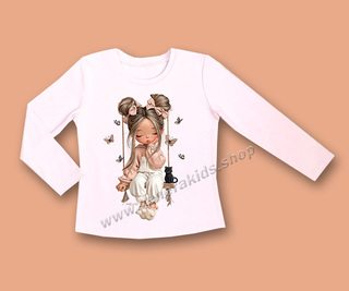 Блуза ДР момиче люлка пудра. Серия 3бр