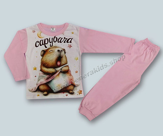 Пижама дълъг ръкав Капибара. Серии 3/4бр