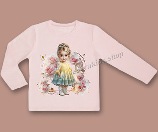 Блуза ДР момиче цветя розова. Серия 3бр