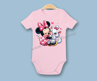 Бебе боди КР Мини Маус розово. 5бр