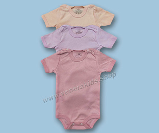 Бебе боди къс ръкав рипс цветно. 3бр